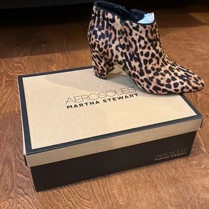 New in box leopard print booties by Martha Stewart Aerosoles